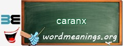 WordMeaning blackboard for caranx